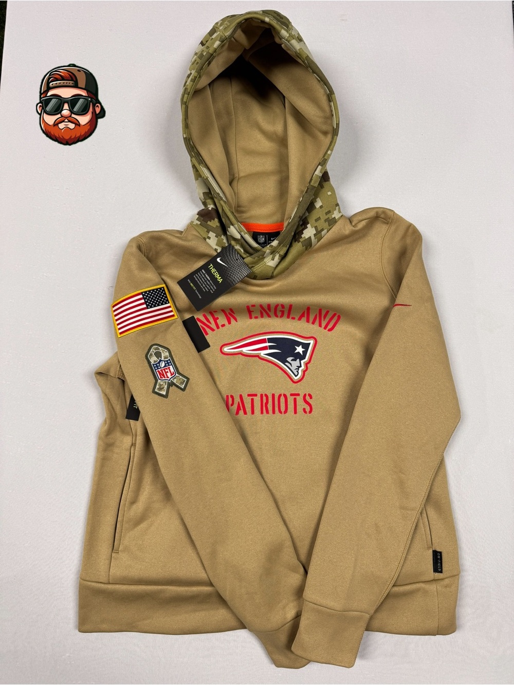 New England Patriots NFL Nike Salute to Service Medium Hoodie Sweatshirt NWT